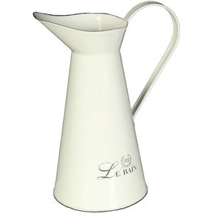 Kanne Кувшин из эмали в античном кремовом цвете (высота) 26 см 1 шт. Ambiente Haus, кремовый