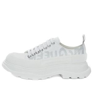 Кроссовки tread slick low lace up canvas graffiti 'white grey' Alexander Mcqueen, белый