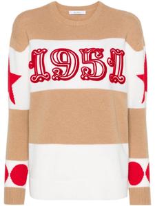 Max Mara полосатый джемпер Dirce с принтом 1951, коричневый