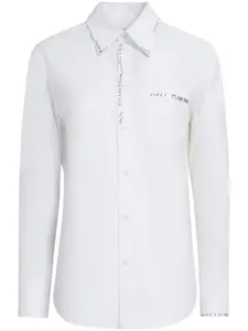 Рубашка с вышитым логотипом Marni, белый