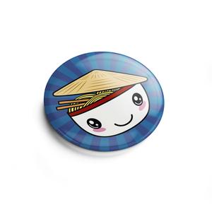 Кнопка кавайного рамэна для любителей аниме