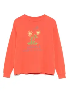 Футболка с длинными рукавами с цветочным принтом The Animals Observatory, оранжевый