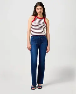 Женские расклешенные джинсы средней посадки синего цвета Wrangler, синий