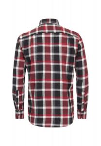 Мужская повседневная рубашка в клетку, комфортная посадка CASAMODA, цвет Mittelrot