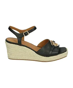 Черные кожаные сандалии на резиновой подошве Geox, черный