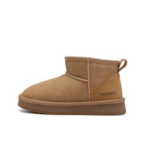 Детские утепленные ботинки Kids YeeHoO, коричневый