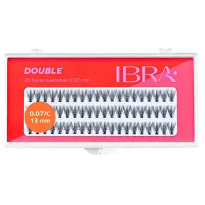 Пучки ресниц 13 мм, 60 шт./1 упаковка. Ibra Makeup Double