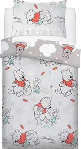 Постельное белье Винни Пух - Облака, двустороннее TC119 (односпальная кровать) (белый/оранжевый/синий) Disney