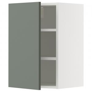 Настенный шкаф с полкой, белый/матовый серо-зеленый Nickebo, 40x60 см IKEA Metod