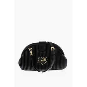Мини-сумка LOVE из искусственной кожи с плиссировкой Moschino, Black