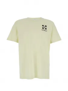 Футболка с логотипом OFF-WHITE, бежевый