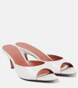 Алексa 60 кожаные мюли Amina Muaddi, белый