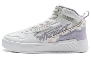 Антискользящие износостойкие высокие скейтбордские кроссовки женские бело-фиолетовые XTEP