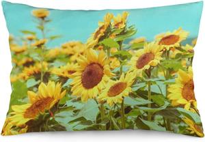 MaSiledy Защитный чехол для подушки рустик с подсолнухами двусторонняя печать с потайной молнией Pattern-7