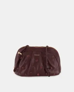 Сумка через плечо с миниатюрными заклепками Tintoretto, бордовый