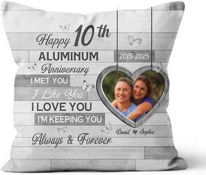 Custom Персонализированная квадратная подушка с фото и надписью Option 3