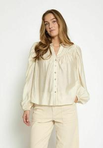 Блуза PEPPERCORN Button-down blouse, Whitecap Grey/Beige