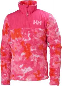 Helly-Hansen unisex-child Helly Hansen Junior's Champ 1/2 Zip Fleece Midlayer, 181 Dragon Fruit Splash Camo A