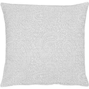 Декоративная подушка 7907 Uni Paisley с наволочкой и наполнителем, 1 штука Apelt, Grau + unifarben