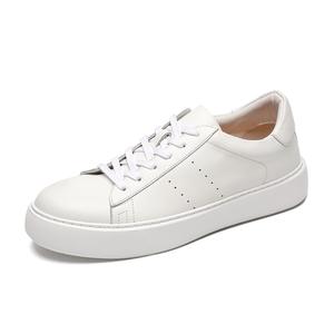 Devanro Высокие устойчивые к истиранию дышащие низкие скейтбордские кроссовки мужские белые, цвет White