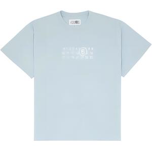 Футболка с принтом логотипа MM6 Maison Margiela, синий