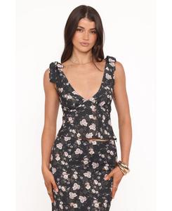 Женская блузка Kedra с завязками на плечах Petal and Pup, Dark floral