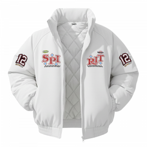 Пуховик Unisex Stand Collar Thickened HUANQIU, белый серый[thickened and fleece-lined]