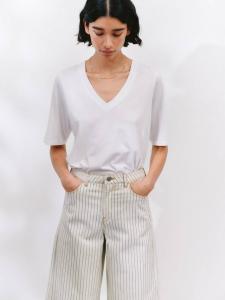 Футболка с v-образным вырезом из драпа reece HUSH, белый