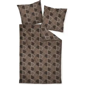 Постельное белье «Жанин» J. D.87098 07", на молнии Janine, цвет schokoladenbraun