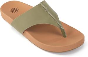 Сандалии Sak Everly Slide - женские модные босоножки на плоской подошве с мягкой амортизирующей стелькой - пляжные слипоны для повседневной носки The Sak, Loden