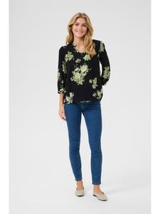 Блузка Kaffe, цвет black/green flower print