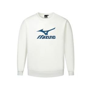 Толстовка унисекс с круглым вырезом, средней плотности Mizuno, белый