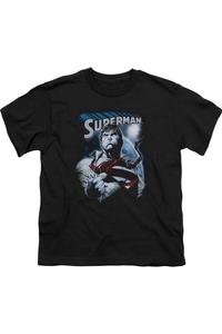 Футболка с коротким рукавом для детей "Superman: Защитник Земли" Gildan, черный