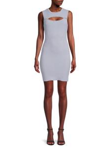 Османское мини-облегающее платье Hervé Léger, цвет Pewter