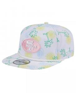 Мужская белая бейсболка-кепка San Francisco 49ers Vacay Golfer Snapback New Era