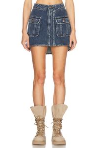 Юбка-мини с накладным карманом Jw Anderson, Mid Blue