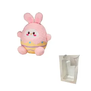 Милые круглые плюшевые кролики из яичной скорлупы, высота 25 см G.DUCKKIDS, розовый