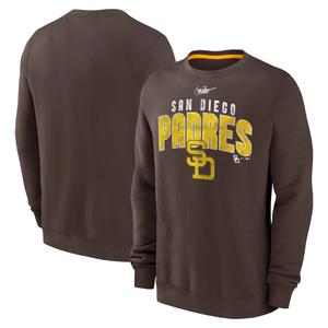 Мужской коричневый пуловер San Diego Padres Cooperstown Collection Team Shout Out Nike