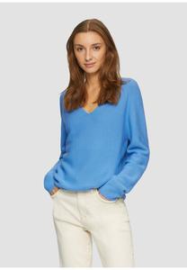 Свитер PFLEGELEICHTER AUS MIT V-AUSSCHNITT s.Oliver, синий