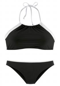 LASCANA Бикини 'Jolie' с высоким горлом в черном цвете