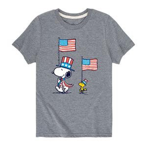 Футболка Peanuts Americana Flag March для мальчиков 8–20 лет с графическим рисунком Licensed Character