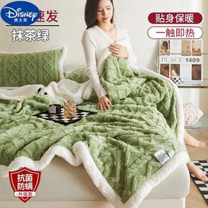 Disney Плед 100х150 см, двусторонний флис, мягкий, согревающий, цвет матча