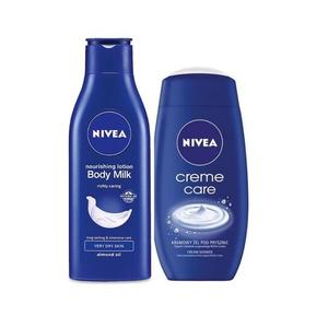 Лосьон для тела 250 мл + гель для ванны - 250 мл Nivea Dla Her