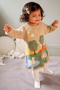 Сцена трикотажное платье Jojo Maman Bébé, нейтральный