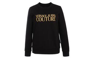 Свитшот с вышитым логотипом VERSACE JEANS COUTURE, черный