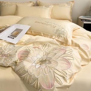 FUANNA Комплект постельного белья 1,5 м: пододеяльник 200x230 см, простыня на резинке, 2 наволочки