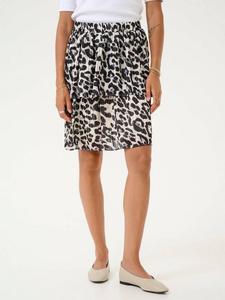 Юбка с сепия принтом животных KAFFE, Black/White