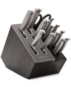 Набор ножей Premier by Calphalon из 15 предметов с технологией SharpIN EdgeTech и рукоятками из нержавеющей стали,