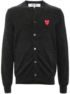 Comme Des Garçons Play шерстяной кардиган с сердечками, серый