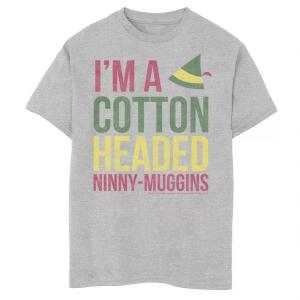Футболка Ninny-Muggins с надписью Elf I’m A Cotton Headed для мальчиков 8–20 лет Licensed Character